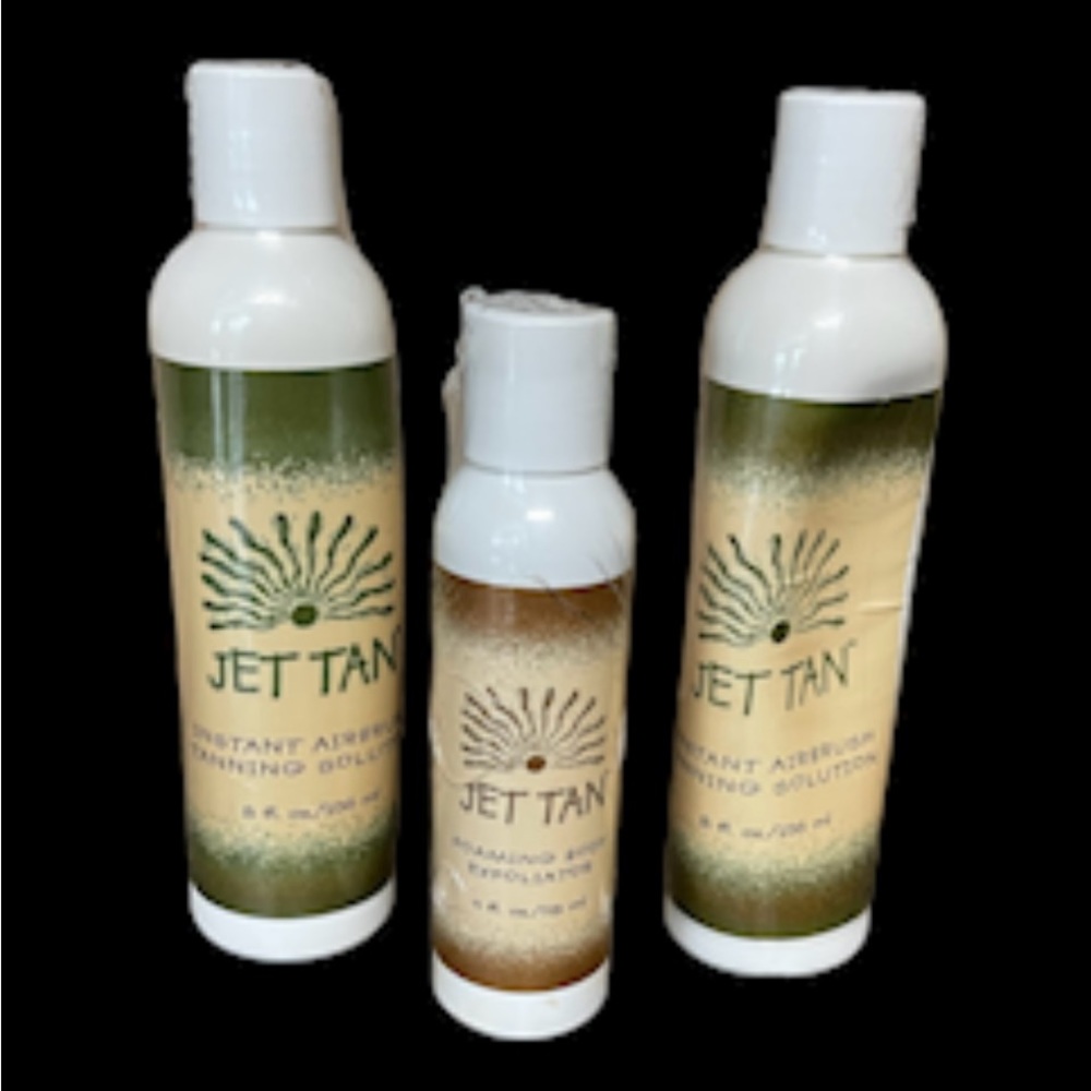 Jet Tan Instant Airbrush Solution & Foaming Body Exfoliator Bundle